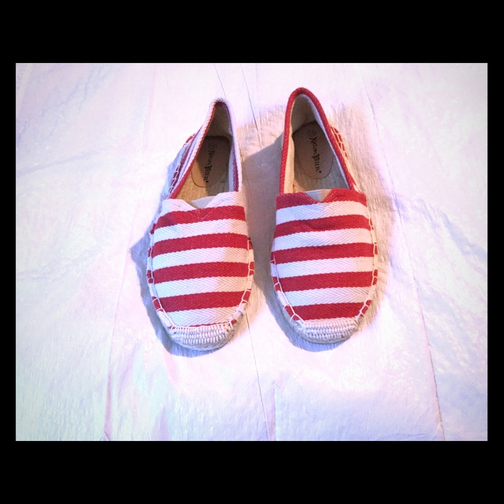 Striped Espadrille Flats